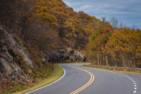 Color Otoño Largo Skyline Drive Parque Nacional Shenandoah Virginia — Foto de Stock