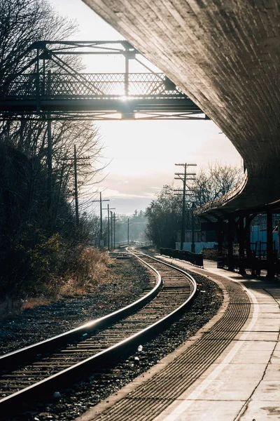 Järnvägsspåren Staunton Virginia — Stockfoto