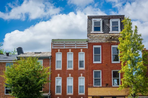 Row houses near Hollins Market, in Baltimore, Maryland