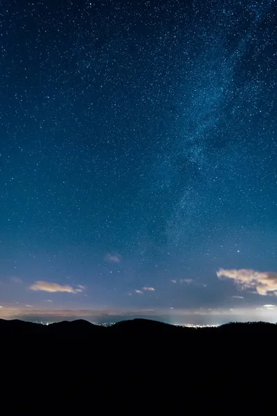 Mléčná Dráha Noční Obloze Skyline Drive Národní Park Shenandoah Virginia — Stock fotografie