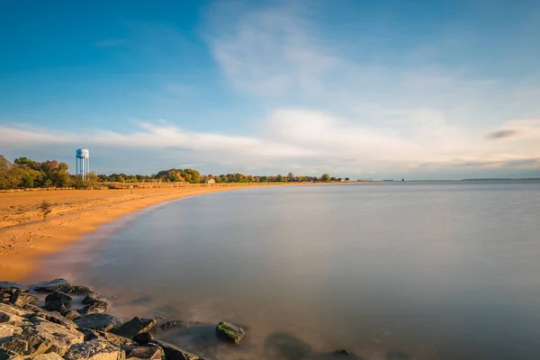 Vista Praia Sandy Point State Park Annapolis Maryland — Fotografia de Stock