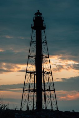 Marblehead, Massachusetts gün batımında, deniz feneri