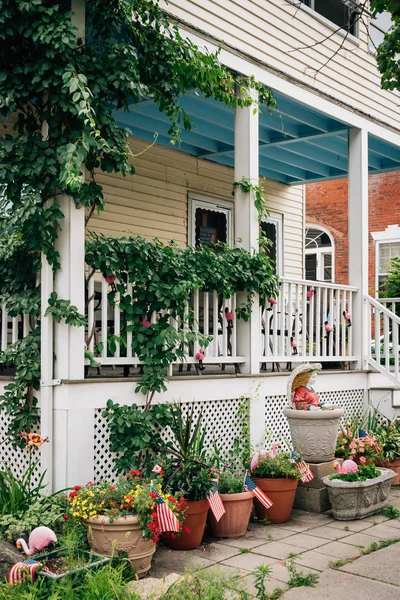 House Garden Boston Massachusetts — Stock Photo, Image