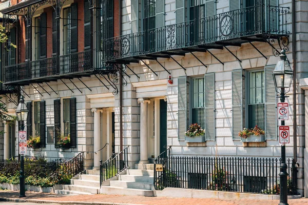 Maisons Sur Beacon Street Beacon Hill Boston Massachusetts — Photo