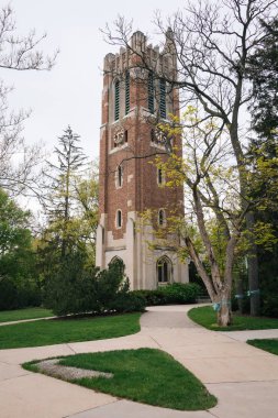 The Beaumont Tower at Michigan State University in East Lansing, Michigan clipart