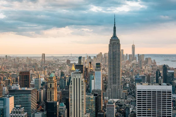 Utsikt Över Empire State Building Och Midtown Manhattan Skyline New — Stockfoto