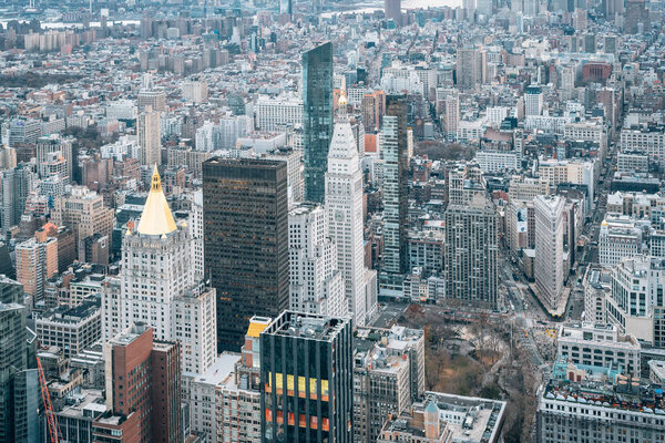 View of Madison Square and the Flatiron District in Manhattan, New York City