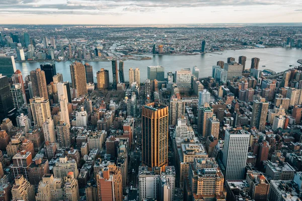Перегляд Будівель Центрі Манхеттена Іст Рівер Нью Йорку — стокове фото