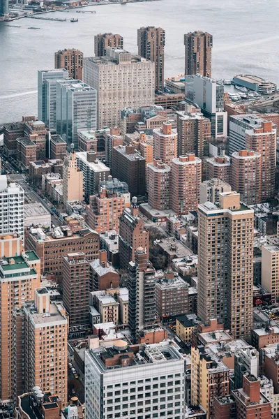 Vista Edifícios Midtown Manhattan Nova York — Fotografia de Stock