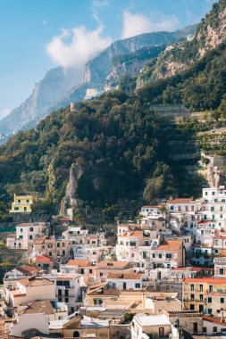 Görünüm Amalfi, Campania, İtalya