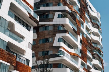 Şehir hayatı, Milan, İtalya, modern mimari