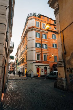 Bir sokak, Trastevere, Roma, İtalya