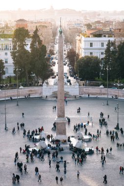 Görünümünü Piazza del Popolo, Roma, İtalya