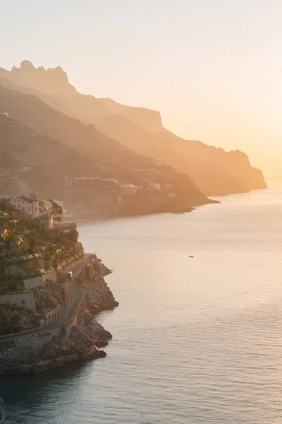 Amalfi Coast Sunrise Seen Minori Campania Italy — Stock Photo, Image