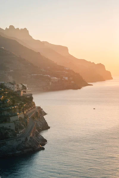Amalfi Coast Sunrise Seen Minori Campania Italy — Stock Photo, Image