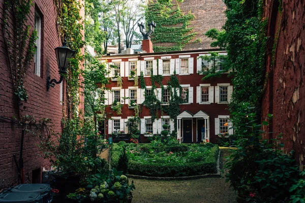 Courtyard Houses West Village Manhattan New York City — Stock Photo, Image