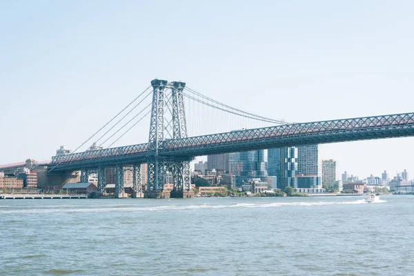 Blick Auf Den East River Und Die Williamsburg Bridge New — Stockfoto