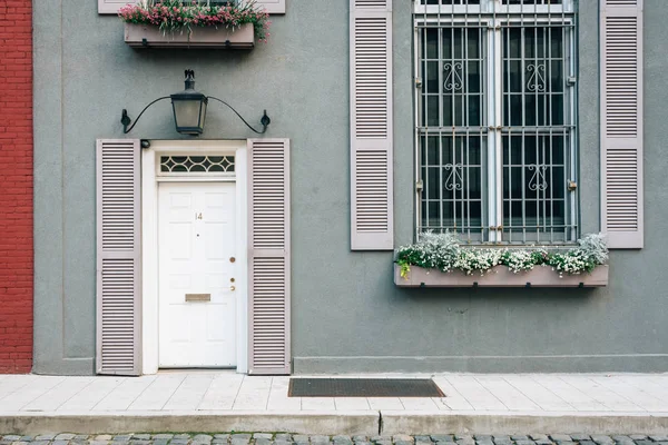 House along Washington Mews, in Greenwich Village, Manhattan, New York City