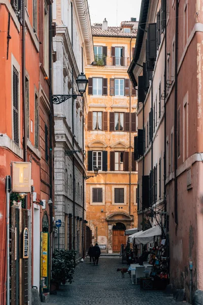 Vicolo Del Curato Una Calle Estrecha Roma Italia — Foto de Stock