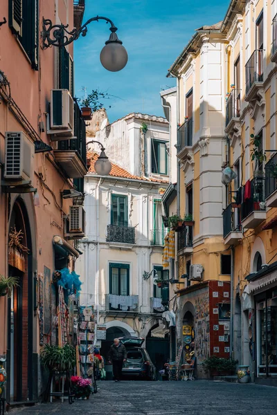 Coloridas Casas Calles Vietri Sul Mare Costa Amalfi Campania Italia — Foto de Stock