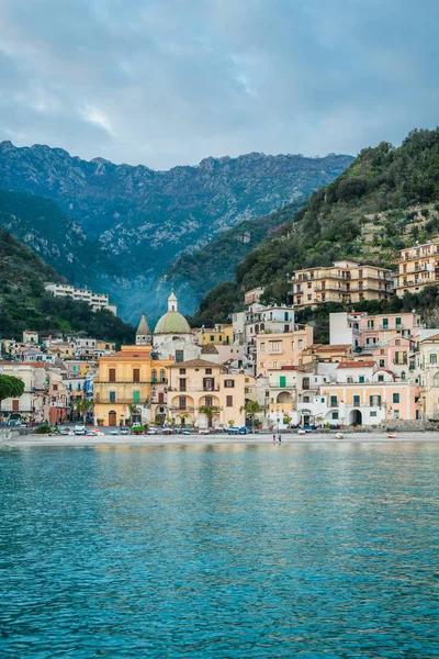 Πόλη Cetara Θέα Στην Ακτή Αμάλφι Της Ιταλίας — Φωτογραφία Αρχείου