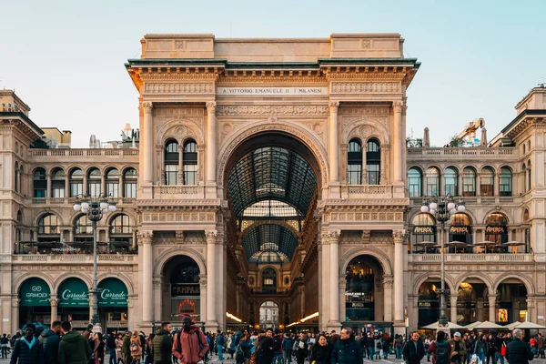 Galleria Vittorio Emanuele Milan Olaszország — Stock Fotó