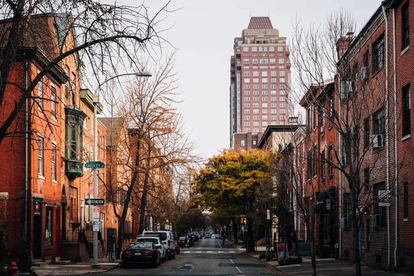 Spruce Street Cerca Rittenhouse Square Philadelphia Pennsylvania — Foto de Stock