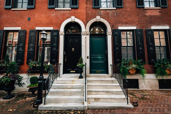 Row Houses Rittenhouse Square Philadelphia Pennsylvania — Stock Photo, Image