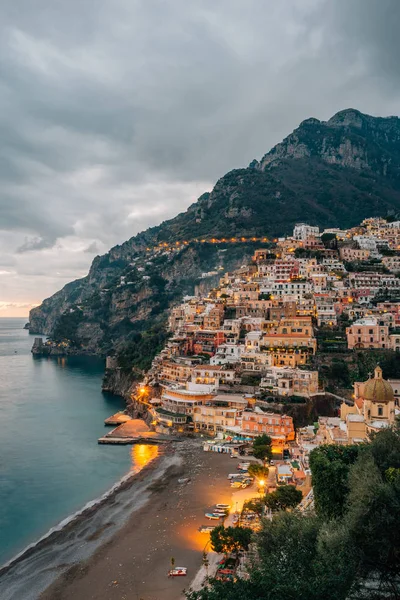 Vista Sobre Positano Costa Amalfi Campania Italia —  Fotos de Stock