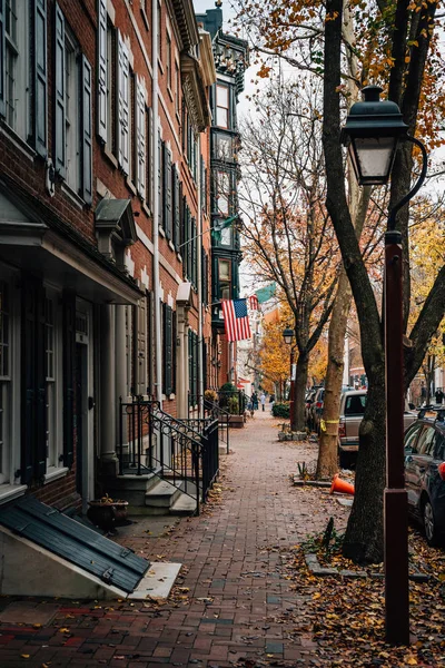 Casas Adosadas Society Hill Philadelphia Pennsylvania — Foto de Stock