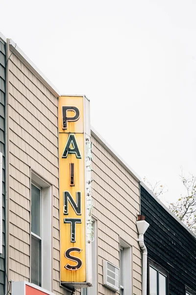 Paints Sign Williamsburg Brooklyn New York City — Stock Photo, Image