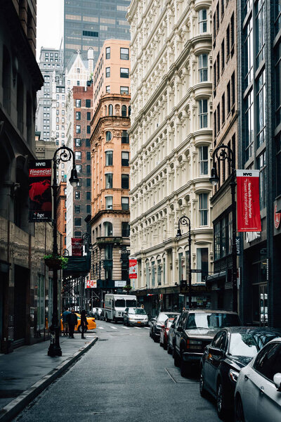 Nassau Street, in the Financial District, Manhattan, New York City