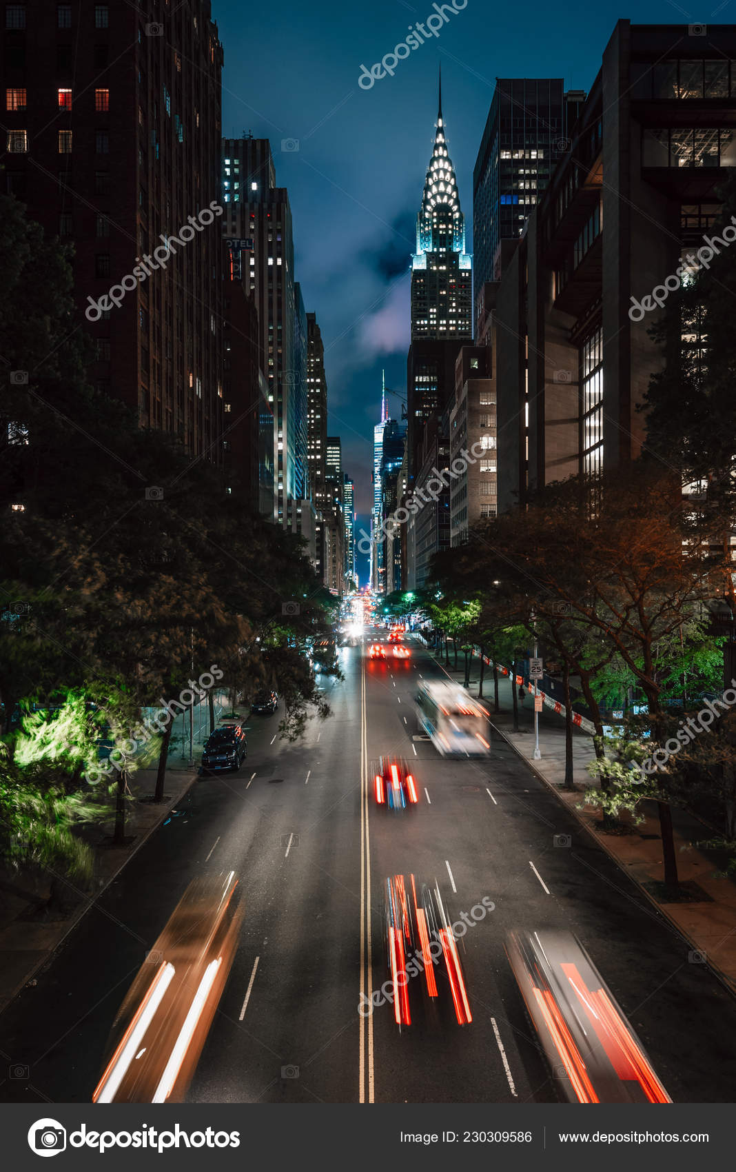 42nd Street Night Tudor City Midtown Manhattan New York City Stock Editorial Photo C Appalachianview