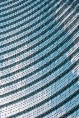 Modern cam mimari Piazza Gae Aulenti, Milan, İtalya