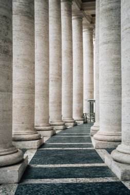 Sütunlar, Piazza San Pietro, Vatikan, Roma, İtalya.