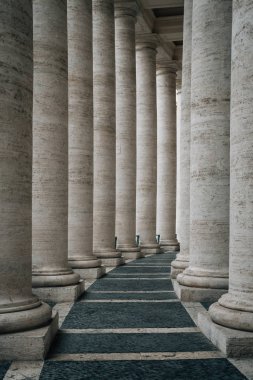 Sütunlar, Piazza San Pietro, Vatikan, Roma, İtalya.