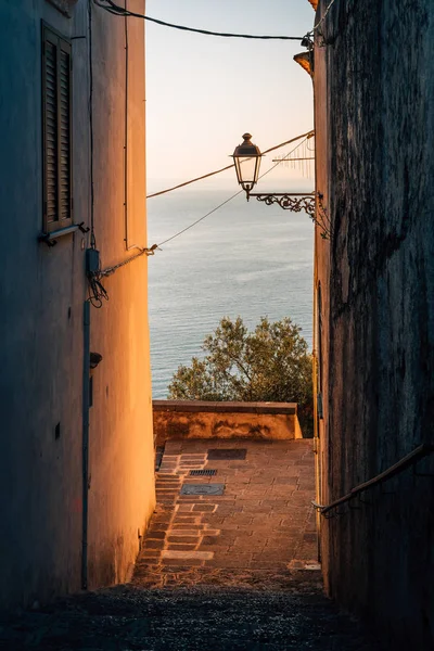 Ochtend Licht Een Trap Minori Aan Amalfi Kust Campania Italië — Stockfoto