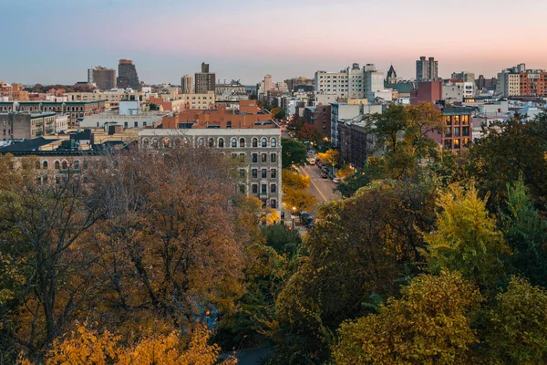 Vista Otoño Atardecer Harlem Desde Morningside Heights Manhattan Nueva York — Foto de Stock