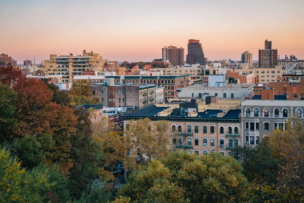 Vista Otoño Atardecer Harlem Desde Morningside Heights Manhattan Nueva York —  Fotos de Stock