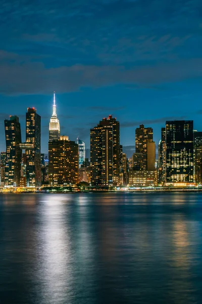 Pohled Panorama Manhattanu Long Island City New York City — Stock fotografie