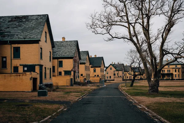 Houses Road Fort Hancock Gateway National Recreation Area Sandy Hook — Stock Photo, Image