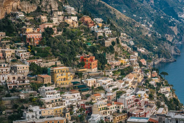 Vista Sobre Positano Costa Amalfi Campania Italia —  Fotos de Stock