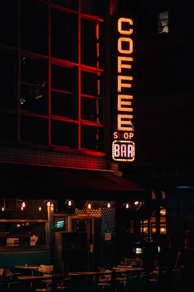 Кофейня Бар Знак Union Square Манхэттен Нью Йорк — стоковое фото