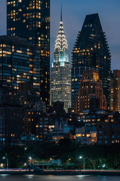 Chrysler Building Natten Manhattan New York City — Stockfoto