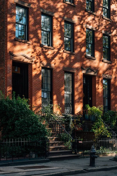 Brick Houses Brooklyn Heights New York City — Stock Photo, Image