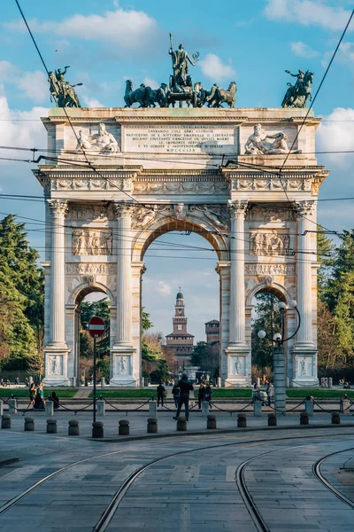 Arco Della Pace Milán Italia — Foto de Stock