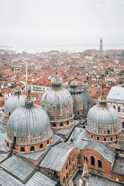 Vista Basílica São Marcos Campanile Veneza Itália — Fotografia de Stock