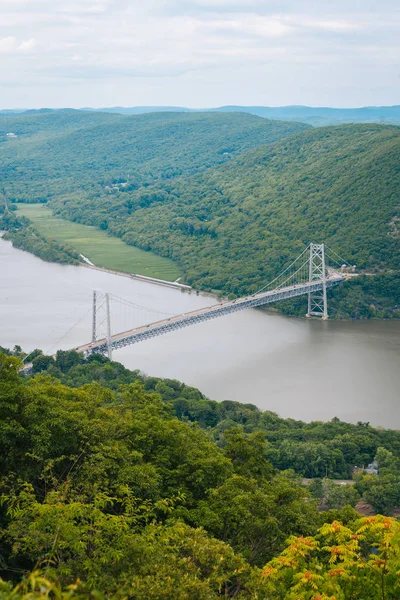 Widok Bear Mountain Most Nad Rzeką Hudson New York — Zdjęcie stockowe