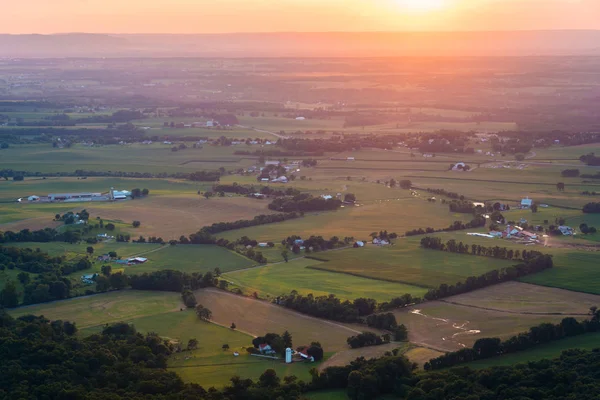 Vista Del Atardecer Desde High Rock Largo Del Sendero Apalache — Foto de Stock