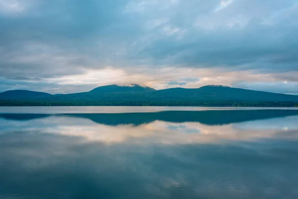 Solnedgång Vid Peter Reservoar Catskill Bergen New York — Stockfoto